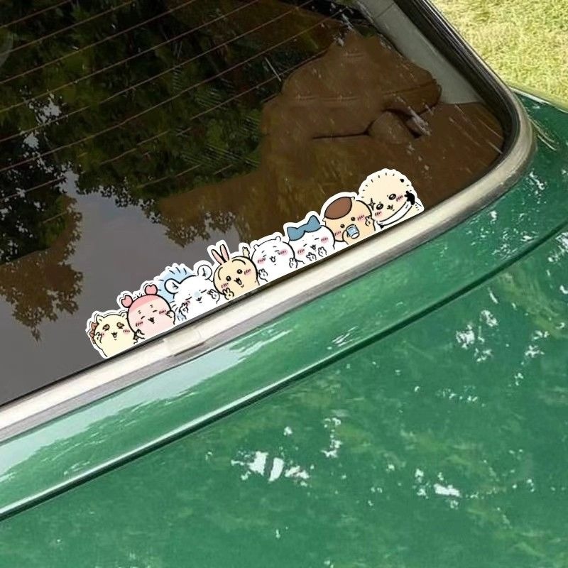 Car Accessories Girly - Kawaii Chiikawa Cute Cartoon Static Cling