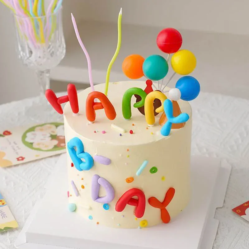 Car Accessories Girly - 1 Set Happy Birthday Cake Topper