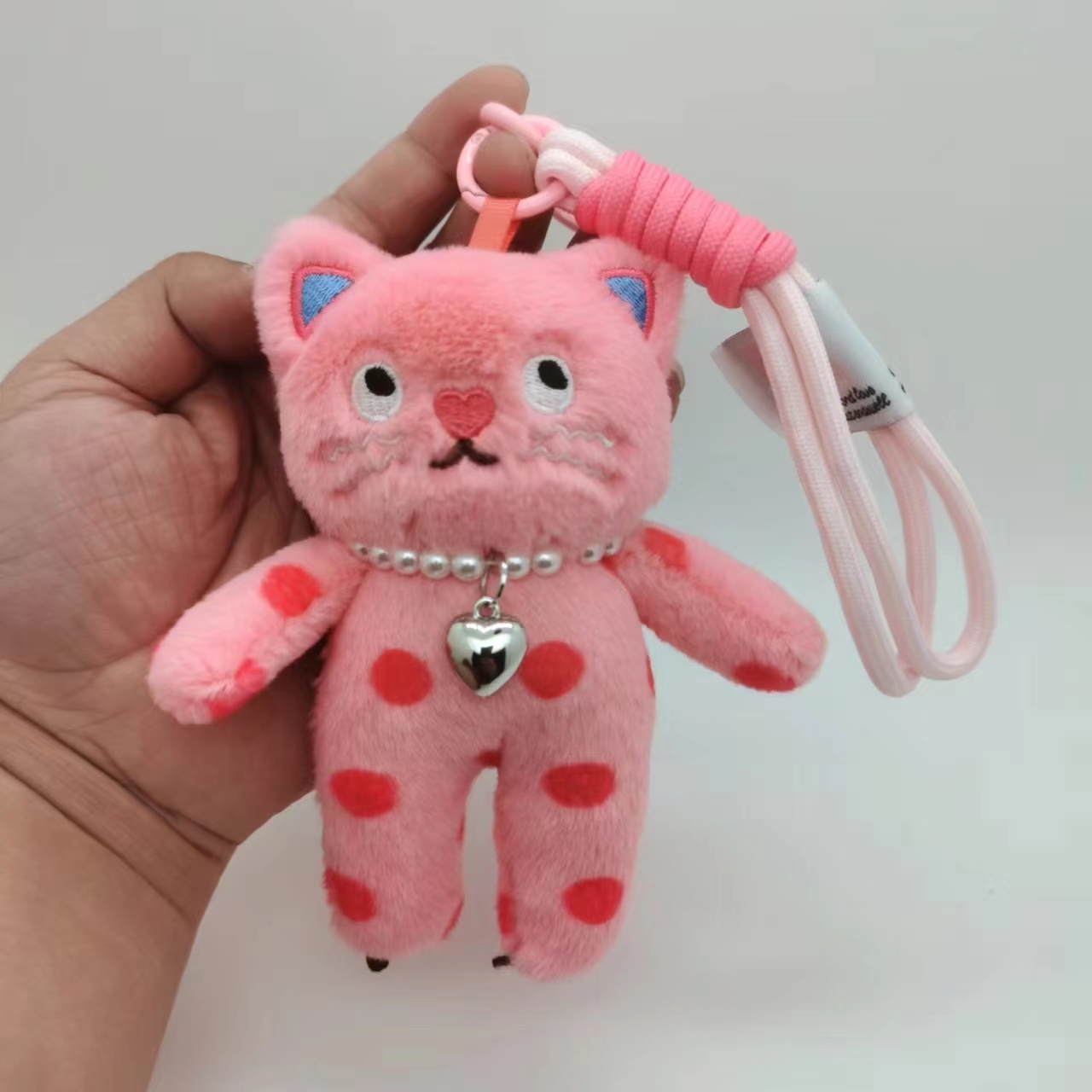 15cm Kawaii Pink Cat Plush Key - Car Accessories Girly recension och pris