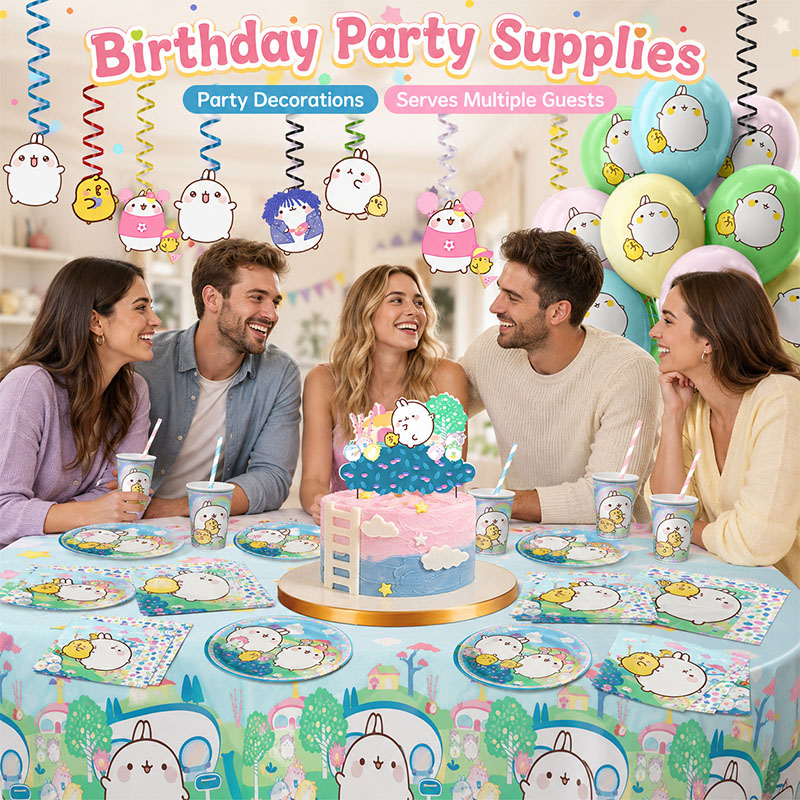 Molang Cartoon Themed Party Su - Car Accessories Girly recension och pris