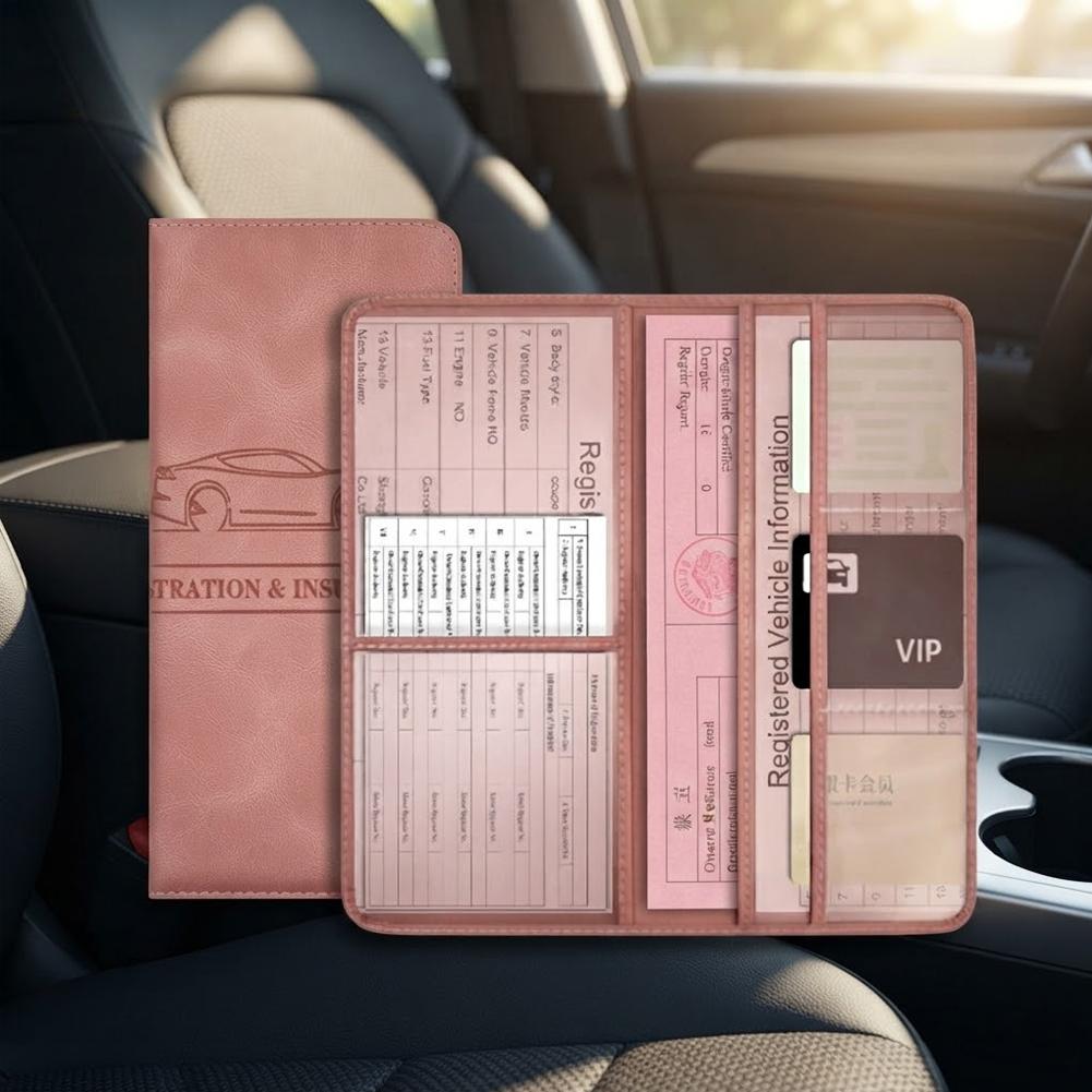 PU Leather Car Registration In - Car Accessories For Elderly recension och pris